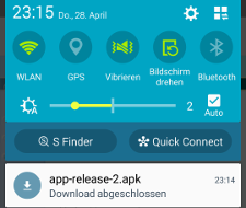 App ist heruntergeladen