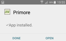 Successful installation